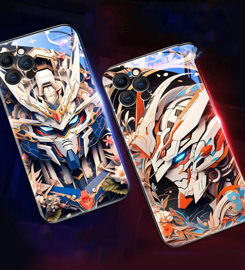 New Super Battle Armor Colorful Smart Flash Phone Case